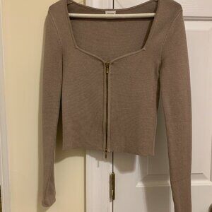 Abercrombie zip-up slim fit cardigan XS